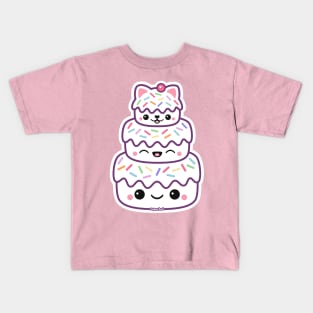Kitty Cat Cake Kids T-Shirt
